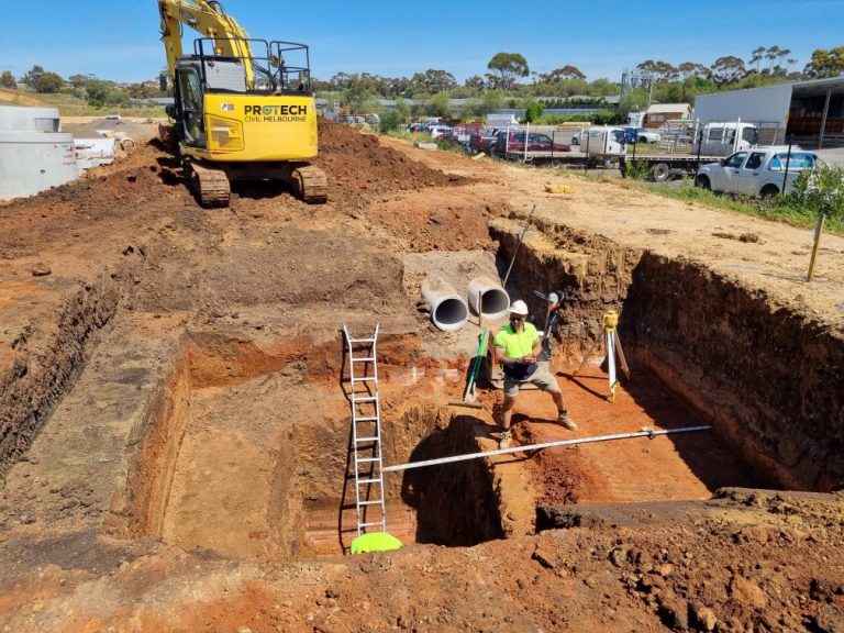 ProTech Civil Melbourne - Company owned construction machinery and drainage